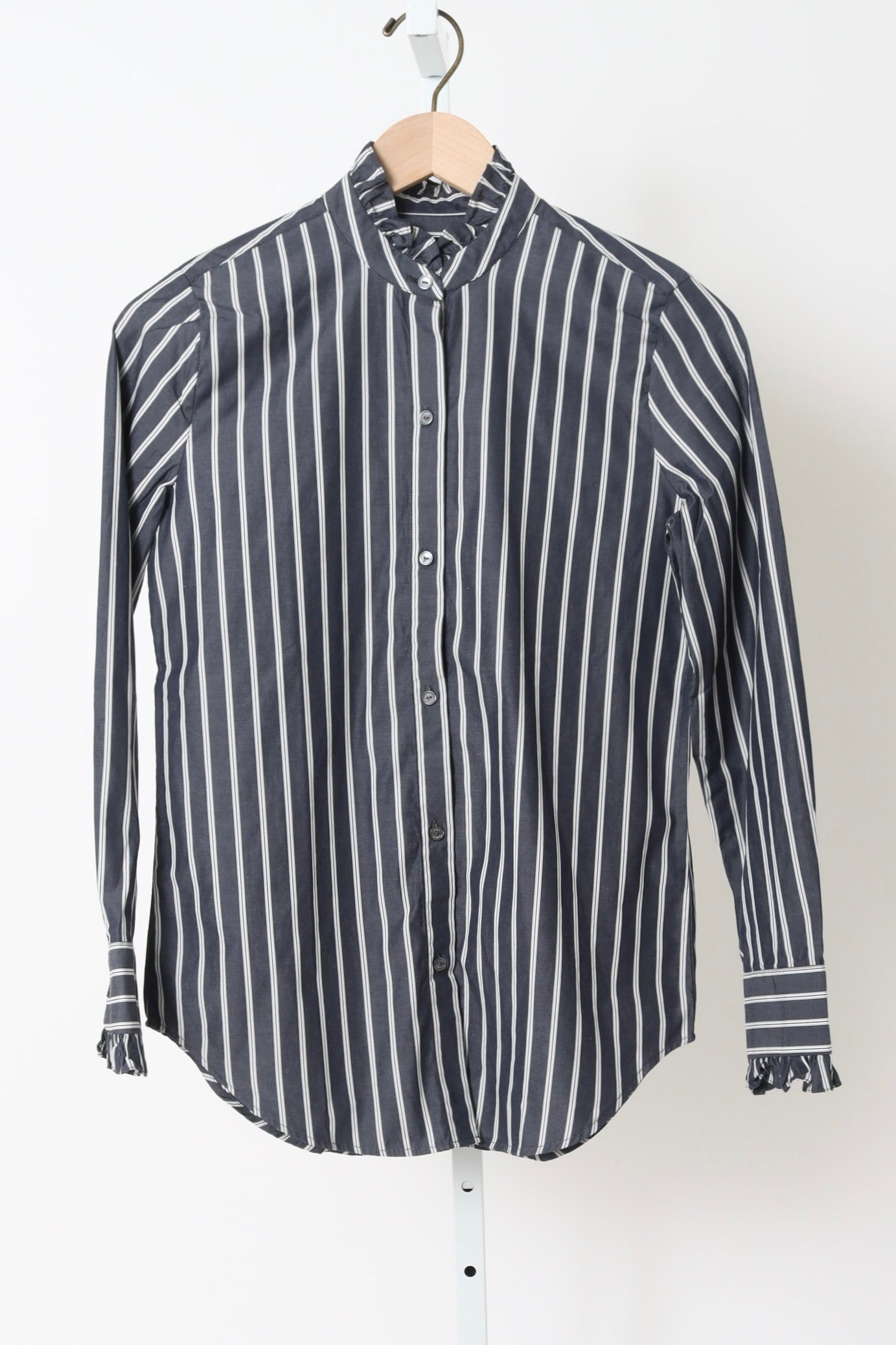 Lydia Shirt - Charcoal Stripe