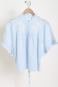 Mae Shirt - Blue White Stripe
