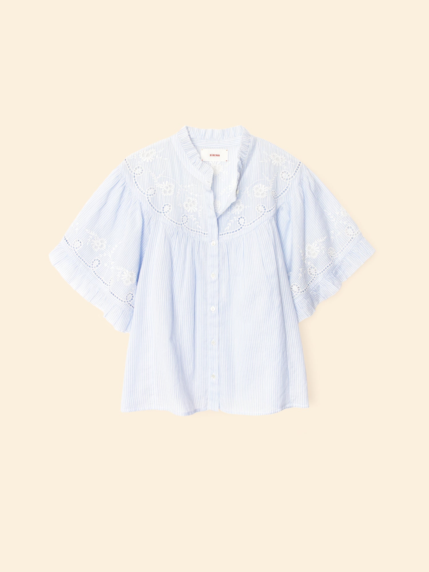 Mae Shirt - Blue White Stripe