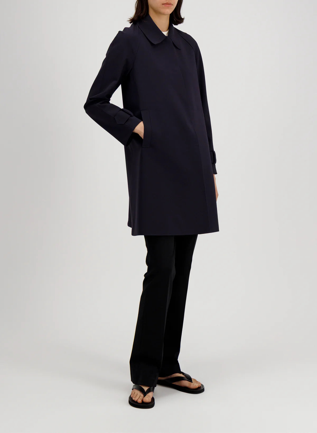 Mac Coat Scuba - Navy Blue