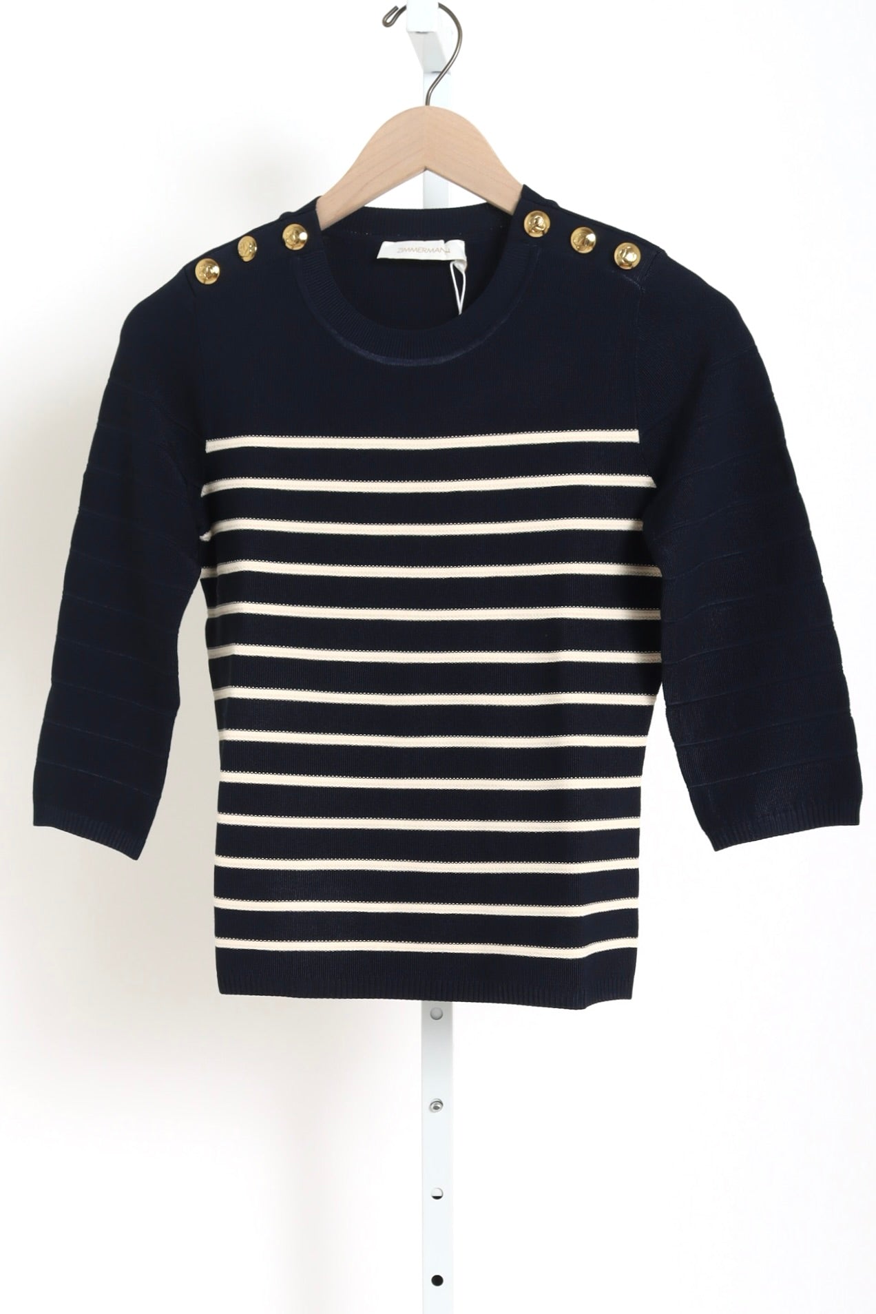 Luna Striped Top - Navy / Cream
