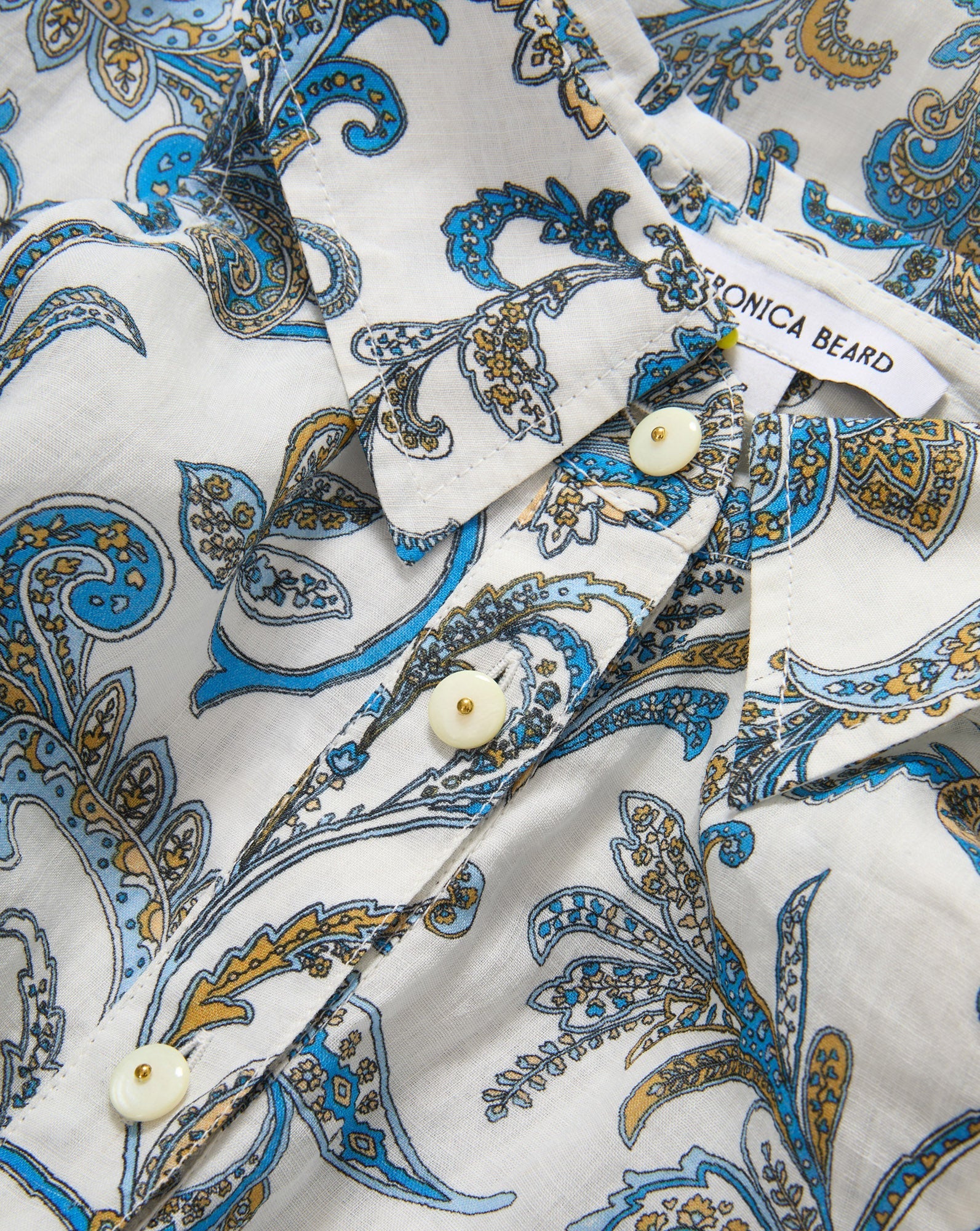 Mackey Paisley Halter Midi Dress - Dove White Multi