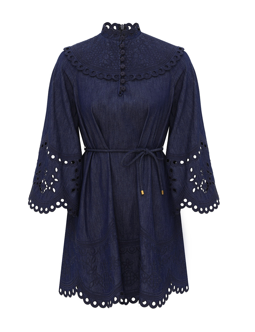 Mahon Broderie Denim Mini - Ink