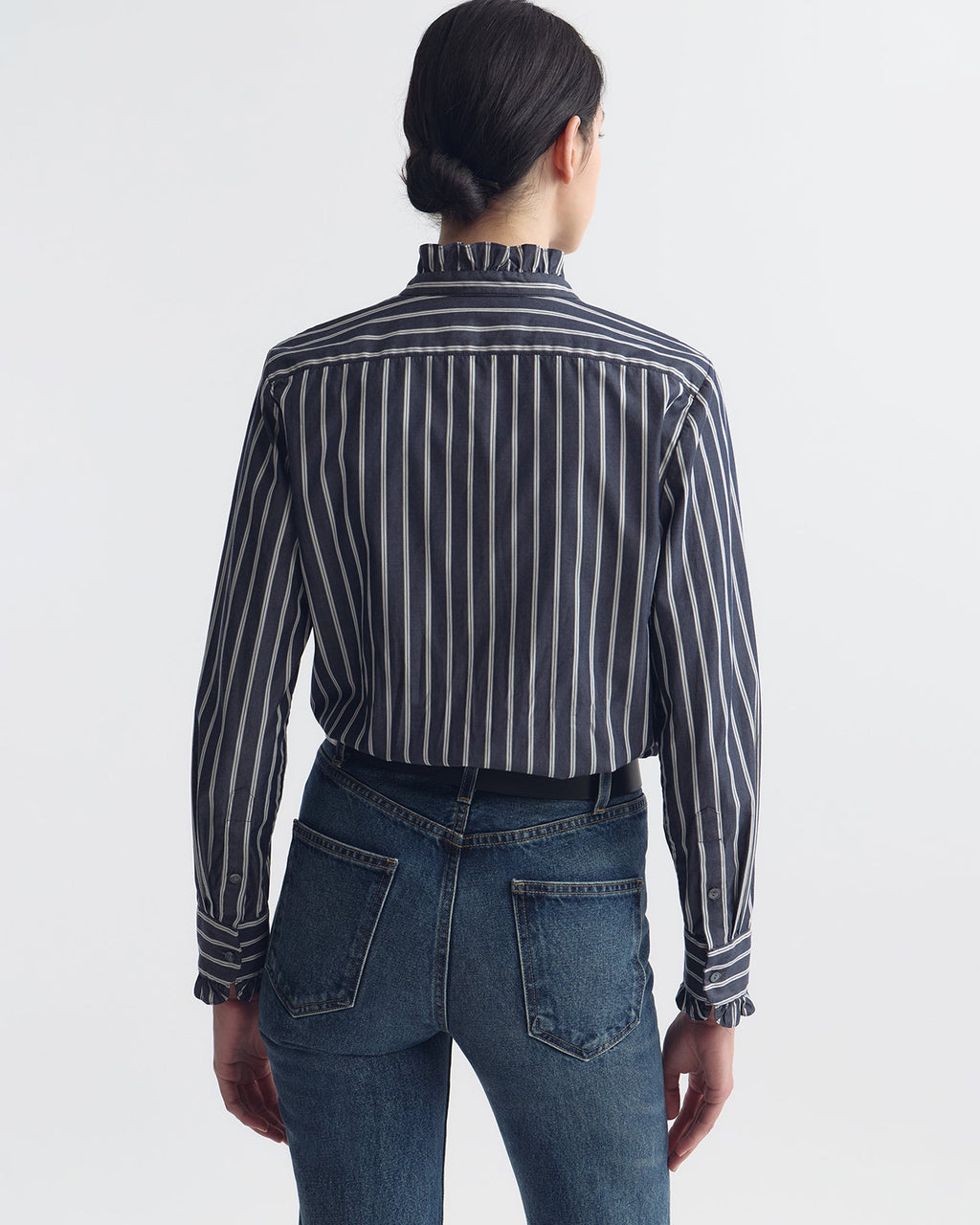 Lydia Shirt - Charcoal Stripe
