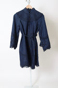 Mahon Broderie Denim Mini - Ink