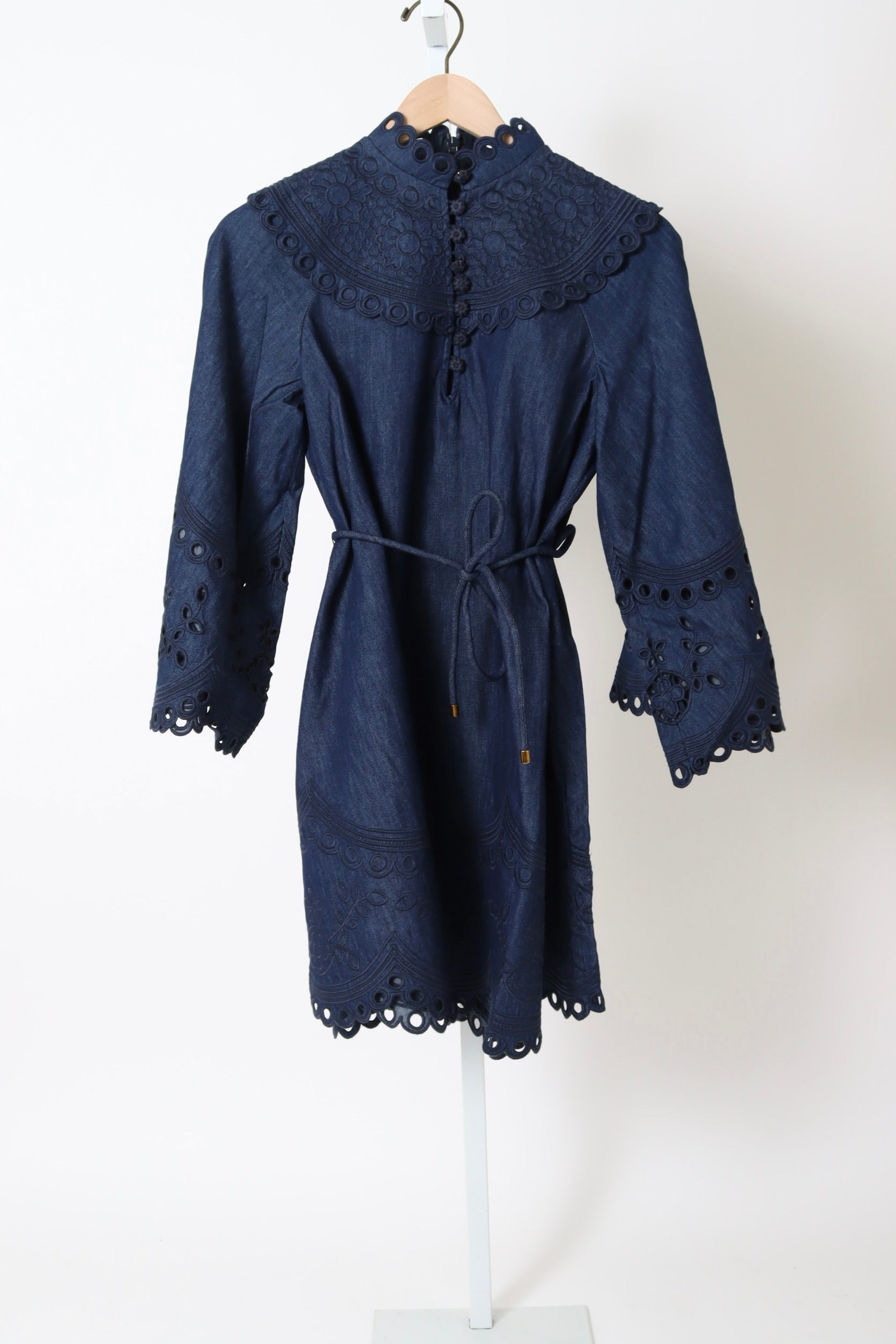 Mahon Broderie Denim Mini - Ink